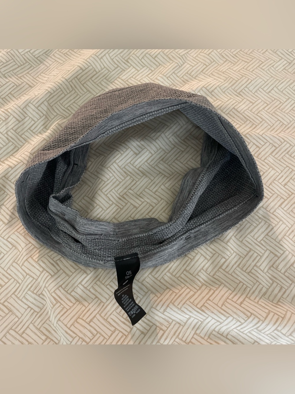 Lululemon Gray Wide Headband OS 59cm Athletic Yoga Running Sweatband